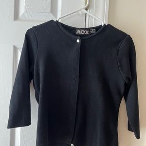 ACX Black Cardigan, Size Medium